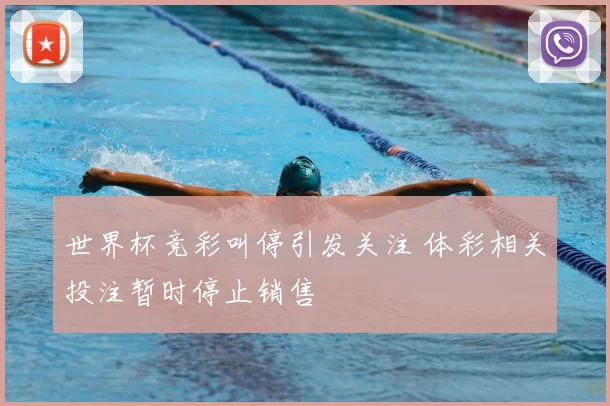 世界杯竞彩叫停引发关注 体彩相关投注暂时停止销售